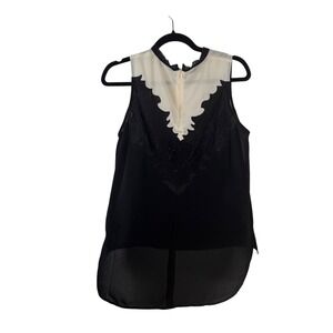 Flirty ASTR Black Lace Sleeveless High Low Lawyering Tank Size M